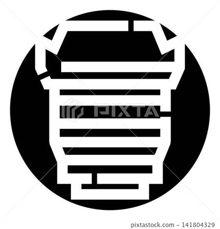 Abstract black and white maze geometric pattern 141804329
