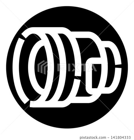 Optical lens icon for photography and camera focus 141804333