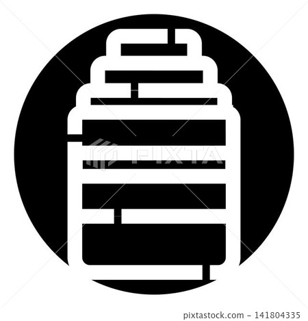 Skyscraper building icon creating urban skyline silhouette Skyscraper building icon creating urban skyline silhouette 141804335