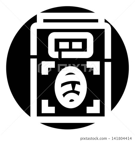 Electrical meter measuring voltage glyph icon illustration Electrical meter measuring voltage glyph icon illustration 141804414