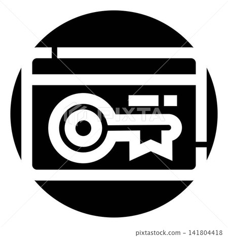 Browser window with key for internet security Browser window with key for internet security 141804418