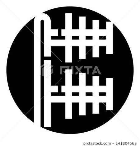 Communication antenna broadcasting radio waves signal icon Communication antenna broadcasting radio waves signal icon 141804562
