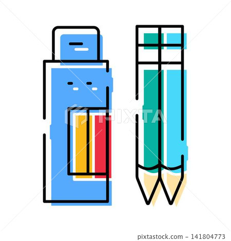 Pencil sharpener and pencils school supplies education tools Pencil sharpener and pencils school supplies education tools 141804773