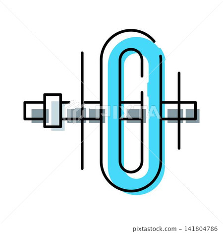 Ab roller wheel fitness exercise workout line icon Ab roller wheel fitness exercise workout line icon 141804786