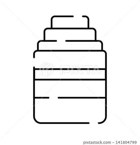 Bottle container line icon for beverages or cosmetics Bottle container line icon for beverages or cosmetics 141804799
