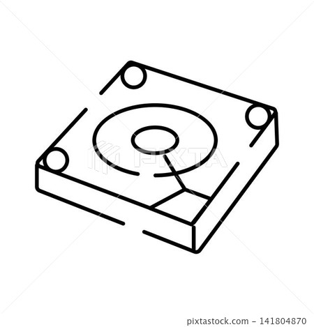 Computer hardware hard disk drive data storage icon Computer hardware hard disk drive data storage icon 141804870