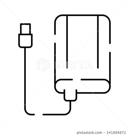 Portable external hard drive data storage icon Portable external hard drive data storage icon 141804872