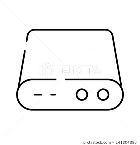 External hard drive device storing digital data icon External hard drive device storing digital data icon 141804886