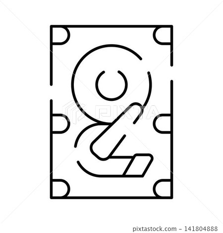 Computer hard disk drive storing digital data icon Computer hard disk drive storing digital data icon 141804888