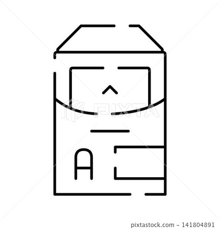 Mail envelope letter document outline icon concept 141804891
