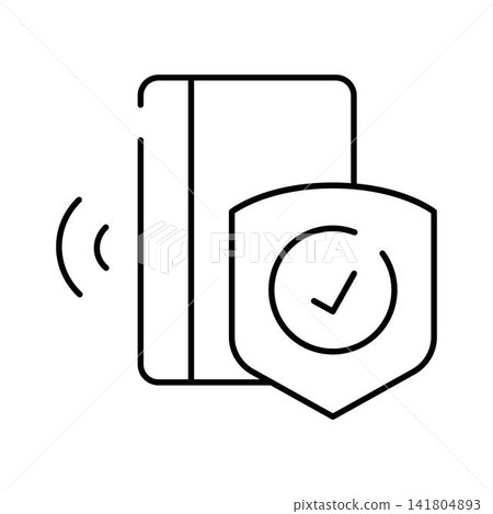 Credit card contactless payment security protection icon 141804893