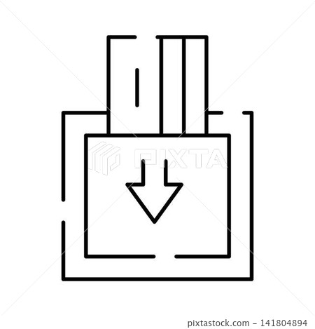 Credit card inserting into payment terminal icon 141804894