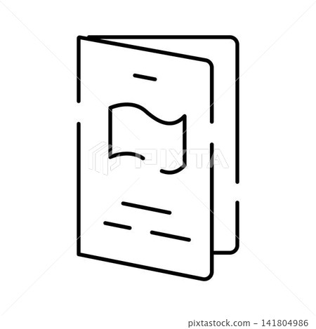 Passport travel document outline icon for identification Passport travel document outline icon for identification 141804986