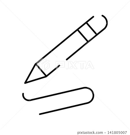 Pencil icon drawing creative line art concept Pencil icon drawing creative line art concept 141805007