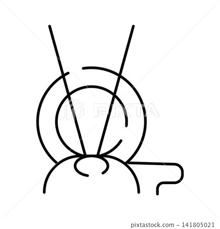 Insect bug head with long antennae line art Insect bug head with long antennae line art 141805021