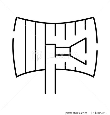 Communication satellite antenna line icon illustration Communication satellite antenna line icon illustration 141805039