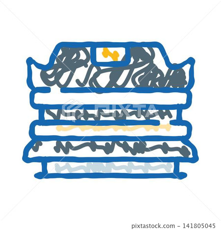 Asian traditional temple building structure outline icon Asian traditional temple building structure outline icon 141805045