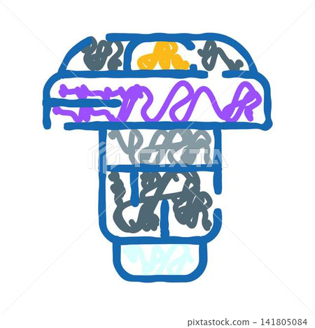 Abstract doodle machine device colorful line art Abstract doodle machine device colorful line art 141805084