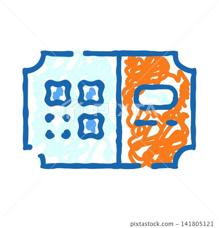 Event admission ticket illustration providing entry concept Event admission ticket illustration providing entry concept 141805121