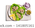 Tuna avocado salad lettuce wraps 141805161
