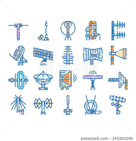 Wireless communication antenna types transmitting technology signals Wireless communication antenna types transmitting technology signals 141805290