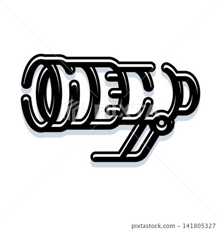 Optical lens creating camera shape illustration Optical lens creating camera shape illustration 141805327