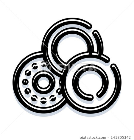 Ball bearings mechanism in industrial engineering part Ball bearings mechanism in industrial engineering part 141805342