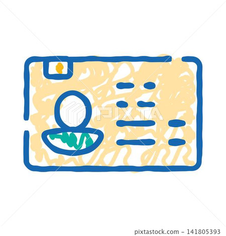 Personal identification document or license sketch concept Personal identification document or license sketch concept 141805393