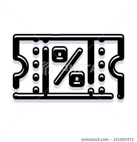 Discount coupon voucher ticket percentage offer icon Discount coupon voucher ticket percentage offer icon 141805472