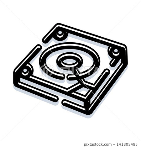 Computer hard drive storing digital data information Computer hard drive storing digital data information 141805483