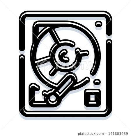 Hard disk drive storing digital data information technology Hard disk drive storing digital data information technology 141805489