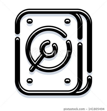 Hard disk drive with wrench icon for maintenance Hard disk drive with wrench icon for maintenance 141805494