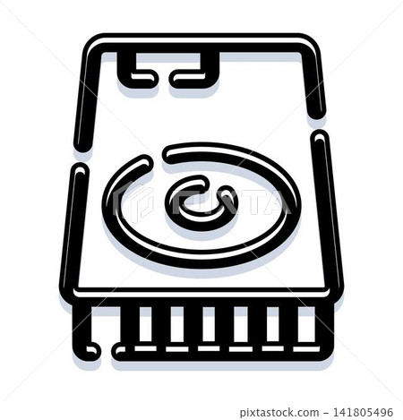 Hard disk drive storage technology computer hardware icon Hard disk drive storage technology computer hardware icon 141805496