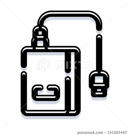 Portable external hard drive data storage icon Portable external hard drive data storage icon 141805497