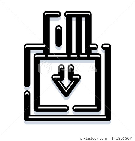 Floppy disk icon symbolizing data save download Floppy disk icon symbolizing data save download 141805507