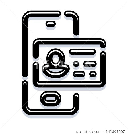 Digital identity displayed on a mobile smartphone Digital identity displayed on a mobile smartphone 141805607