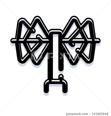 Broadcasting antenna transmitting television and radio signals 141805648