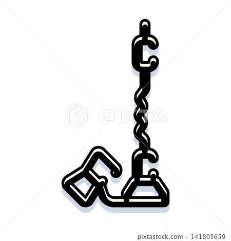 Shackle icon symbolizing freedom, detention, and security Shackle icon symbolizing freedom, detention, and security 141805659