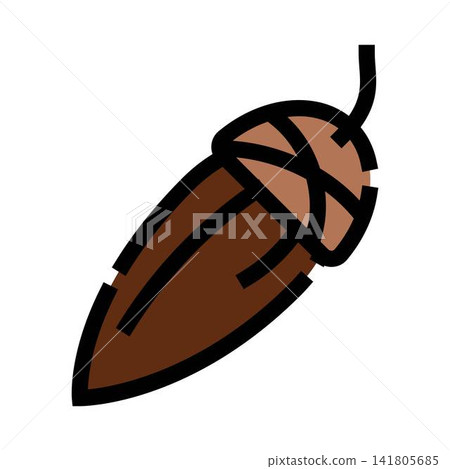 Acorn nut seed falling from an oak tree Acorn nut seed falling from an oak tree 141805685