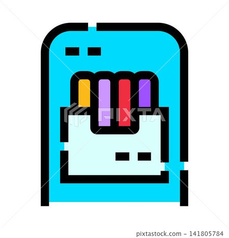 Colorful art supplies vector icon illustrating creativity Colorful art supplies vector icon illustrating creativity 141805784