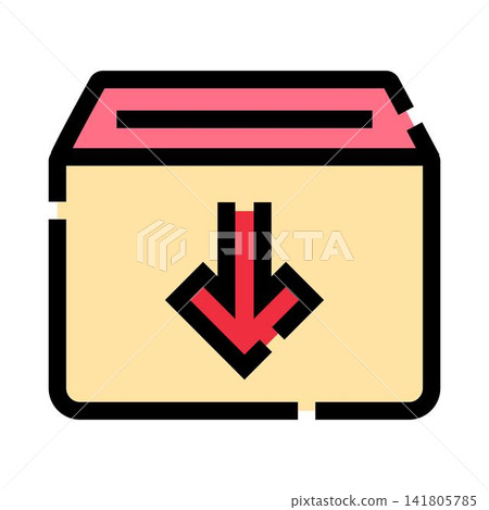 Folder icon with red arrow indicating download process Folder icon with red arrow indicating download process 141805785