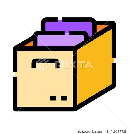File box storing documents for office organization File box storing documents for office organization 141805786