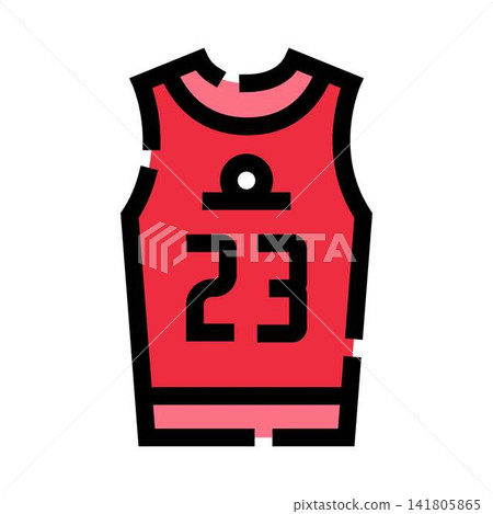 Red basketball jersey with number 23 icon Red basketball jersey with number 23 icon 141805865