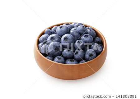 Fresh blueberries placed against a white background Fresh blueberries placed against a white background 141808891