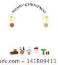 Christmas arch-shaped background frame 141809411