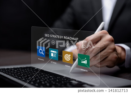 SEO Strategy Roadmap and Search Engine Optimization Workflow SEO Strategy Roadmap and Search Engine Optimization Workflow 141812713