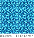 Pixel art blue block texture. Seamless pattern. 141812767