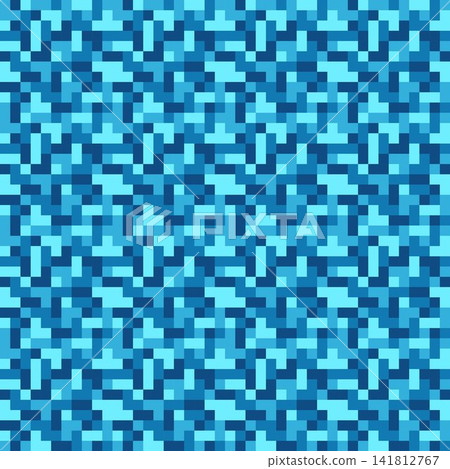 Pixel art blue block texture. Seamless pattern. Pixel art blue block texture. Seamless pattern. 141812767