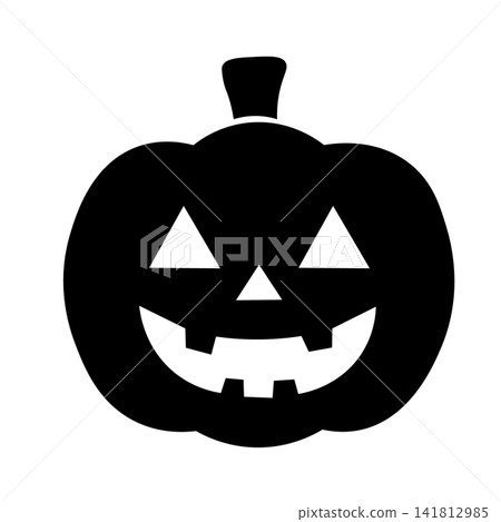 Halloween pumpkin silhouette icon Halloween pumpkin silhouette icon 141812985