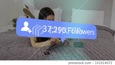Lying woman in yellow long-sleeve top using tablet on bed, blue overlay 37,290 Followers, passport Lying woman in yellow long-sleeve top using tablet on bed, blue overlay 37,290 Followers, passport 141814072